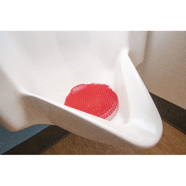 Slant7 With Terminator Urinal Screen, Evergreen Scent, Red, PK30 PK